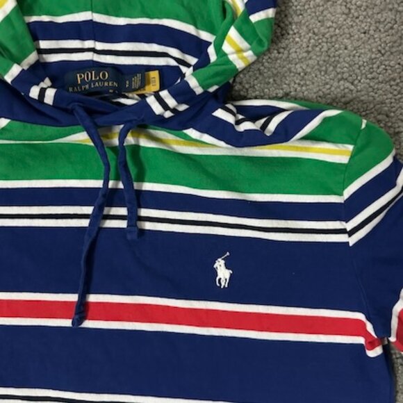 Polo Ralph Lauren Men's Colored Striped Jersey Hooded T-Shirt in Sz. Small- EUC - Picture 3 of 11